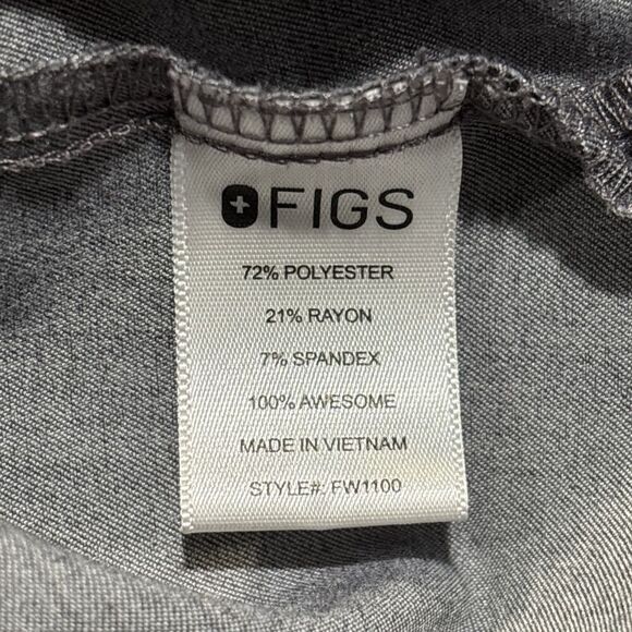 Figs Scrub Top Women's Size XS Grey Casma Three-Pocket Technical Collection - Picture 15 of 16